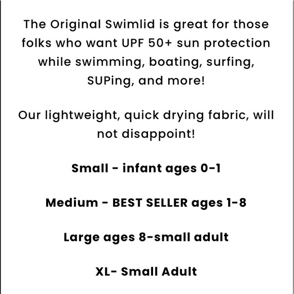 Swim Lids Cap UPF 50+ bathing cap Adult SZ L - Picture 10 of 10